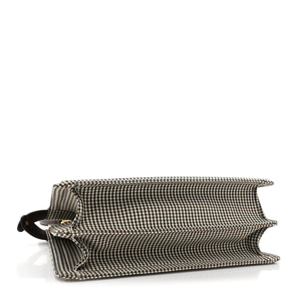 Fendi Wool Fabric Jacquard Cuoio Large Houndstooth FF 1974 Medium Peekaboo I SEE U Satchel Beige Tobacco Moro 4 of 12