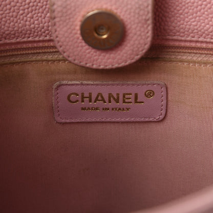 Chanel Caviar Quilted Petit Shopping Tote PST Pink 14 of 16