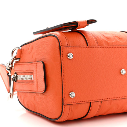 Gucci Piuma Calfskin Jumbo GG Embossed Mini Duffle Bag Good Orange 9 of 10