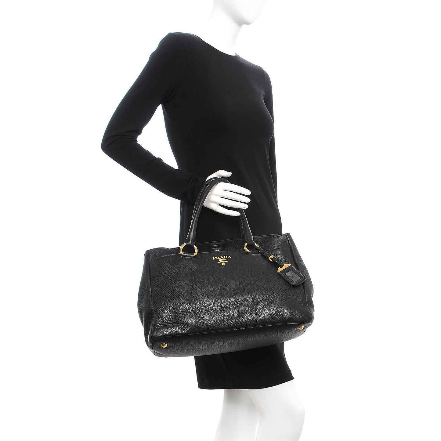 Vitello Daino Tote Nero Black