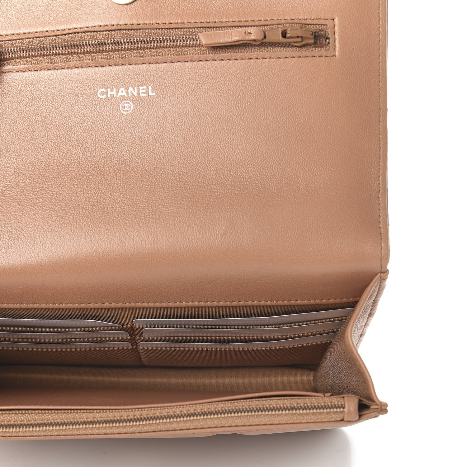 Chanel Lambskin Quilted 19 Wallet On Chain WOC Brown 5 of 11