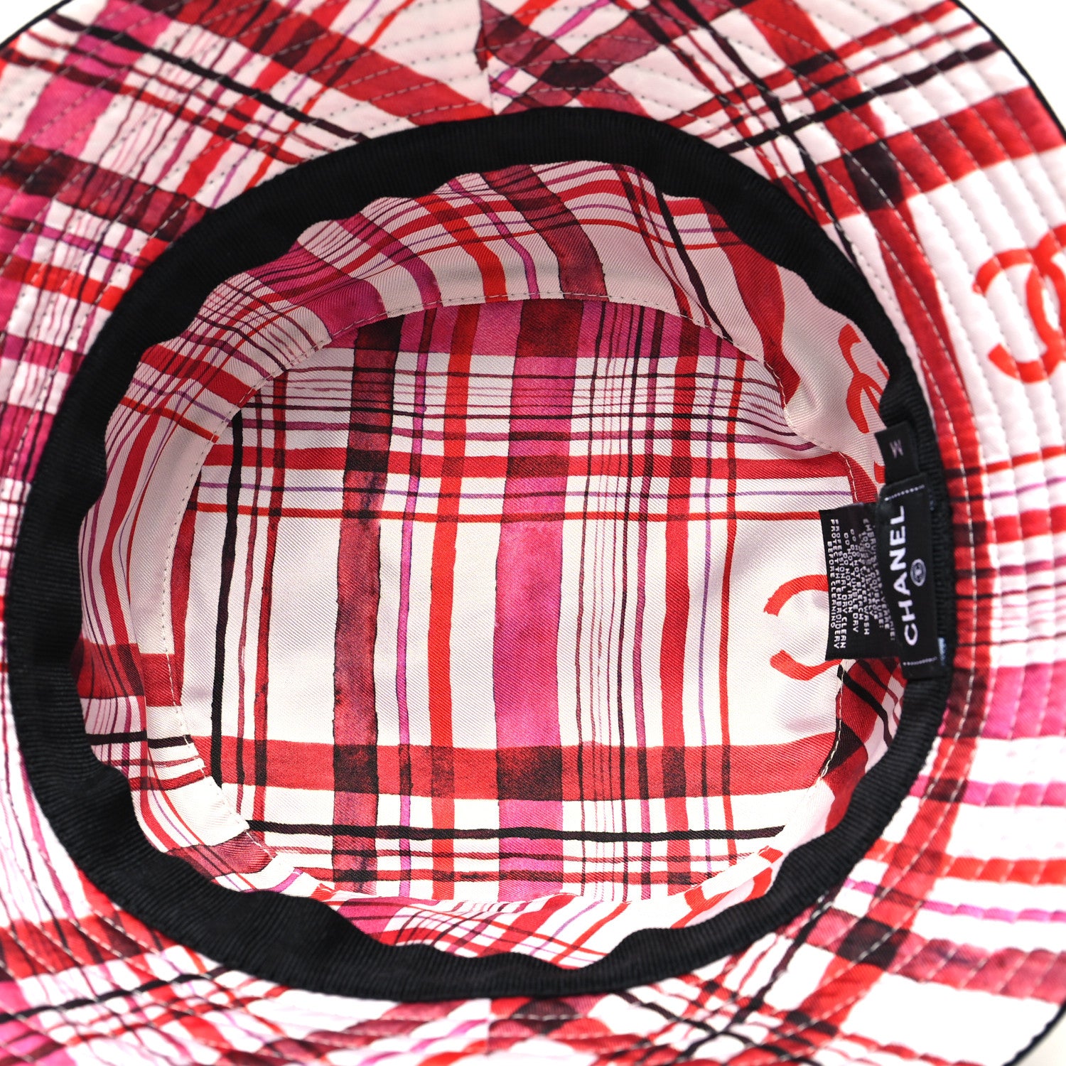 Chanel Cotton Pearl CC Bucket Hat M Black 6 of 7