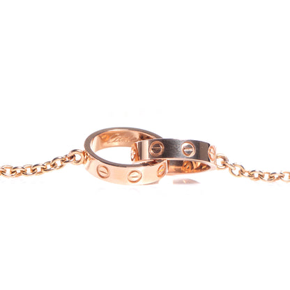 Cartier 18K Pink Gold Interlocking LOVE Necklace 4 of 9