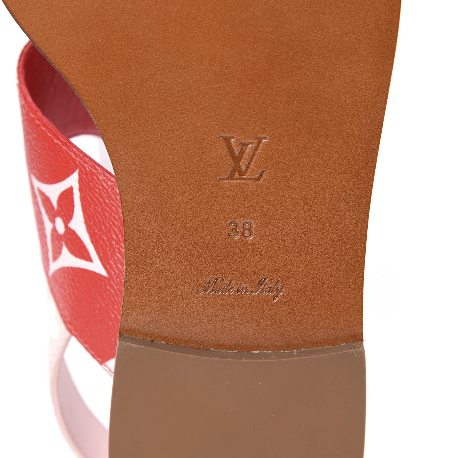 Louis Vuitton Monogram Giant Sandals 38 Rouge 8 of 9