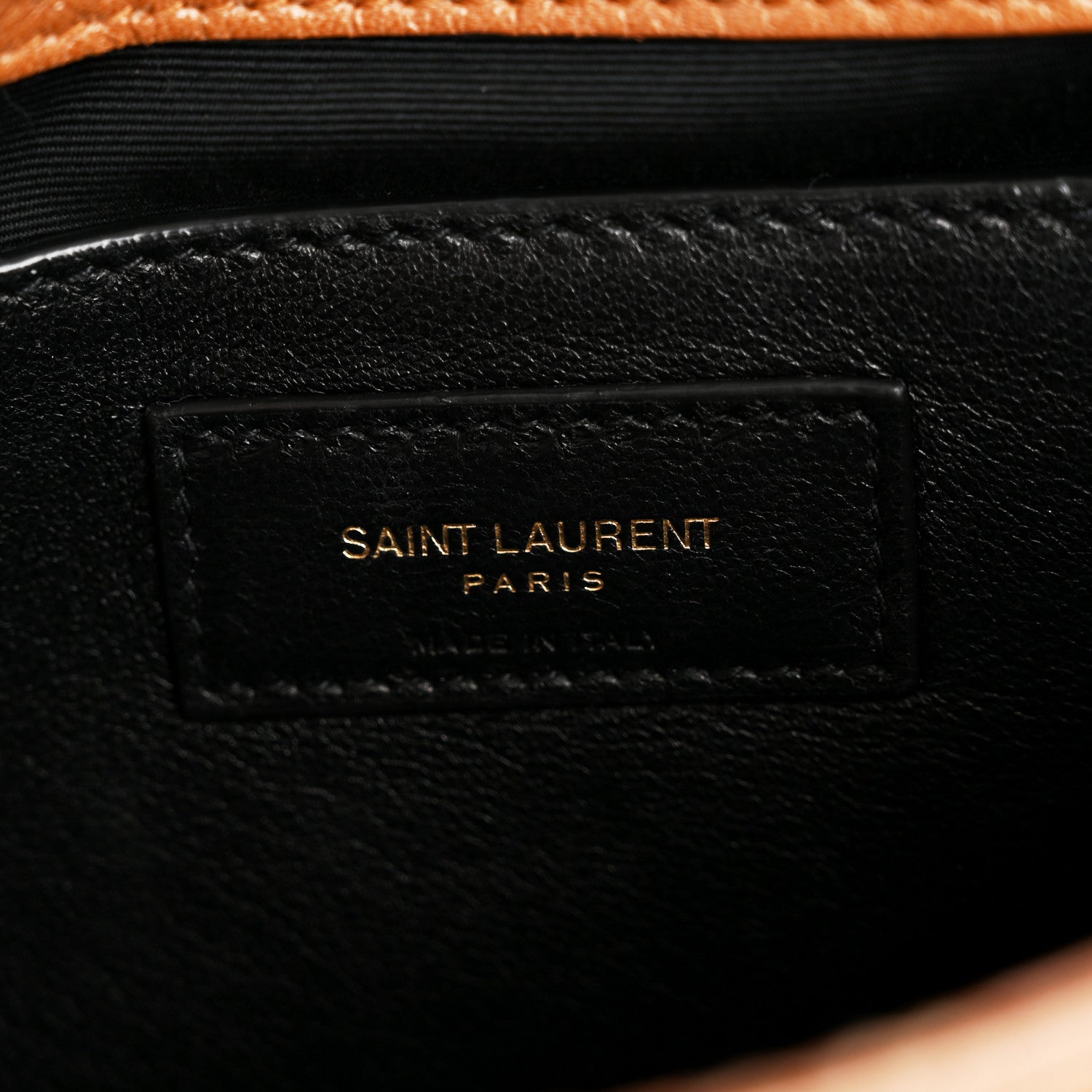 Saint Laurent Crinkled Calfskin Matelasse Monogram Baby Niki Chain Satchel Light Caramel 6 of 14