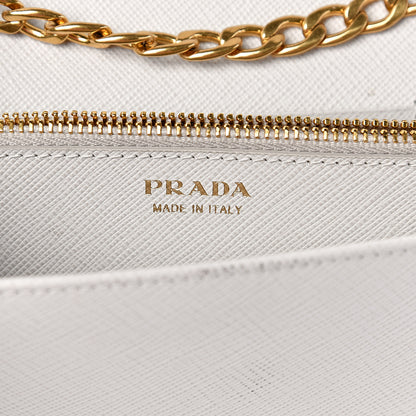 Prada Saffiano Lux Chain Wallet White 5 of 11