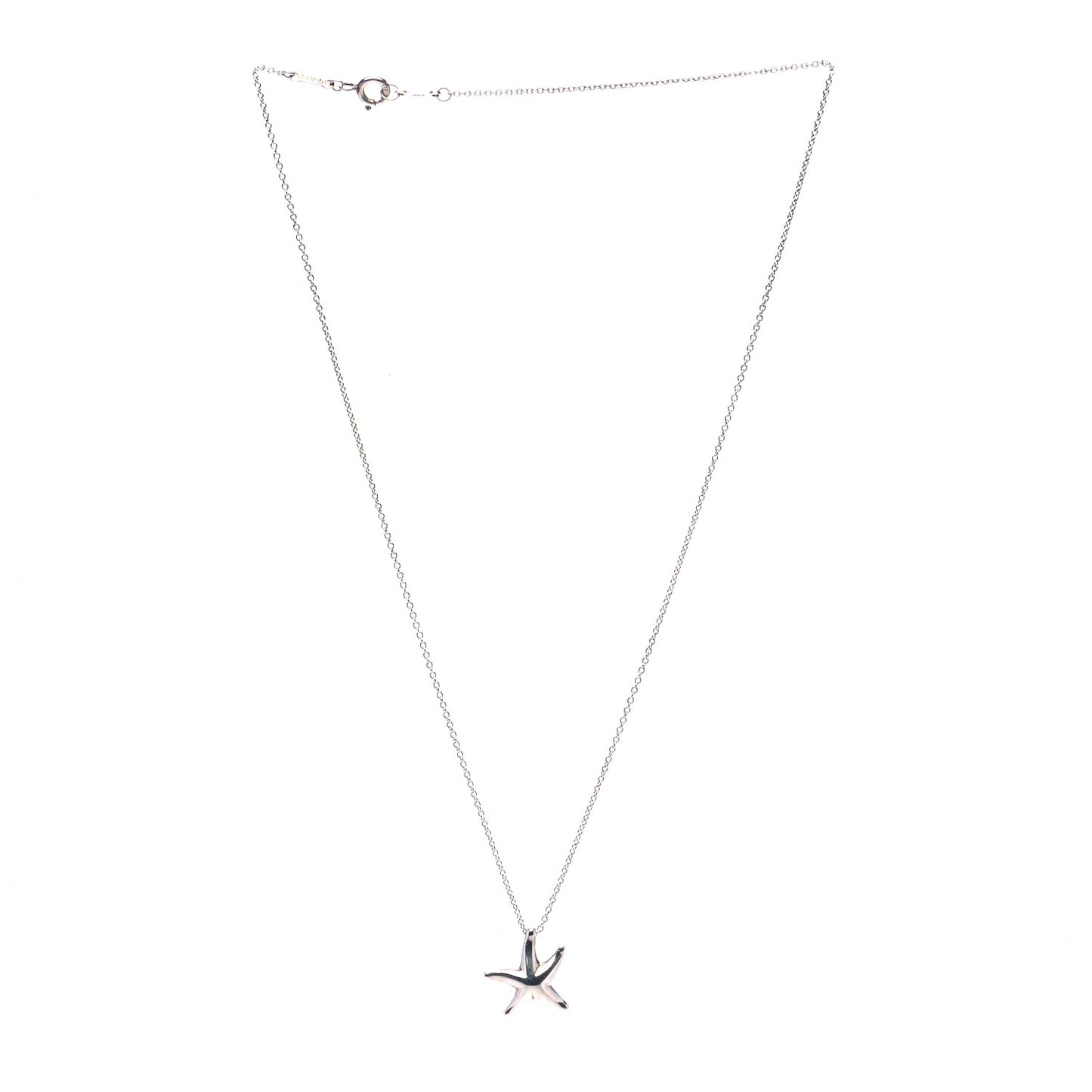 Sterling Silver 15mm Elsa Peretti Starfish Pendant Necklace