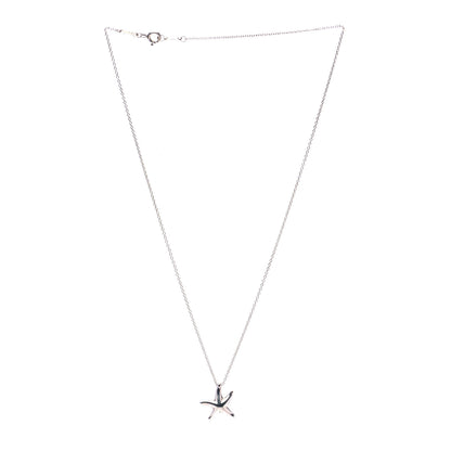 Tiffany Sterling Silver 15mm Elsa Peretti Starfish Pendant Necklace 3 of 5