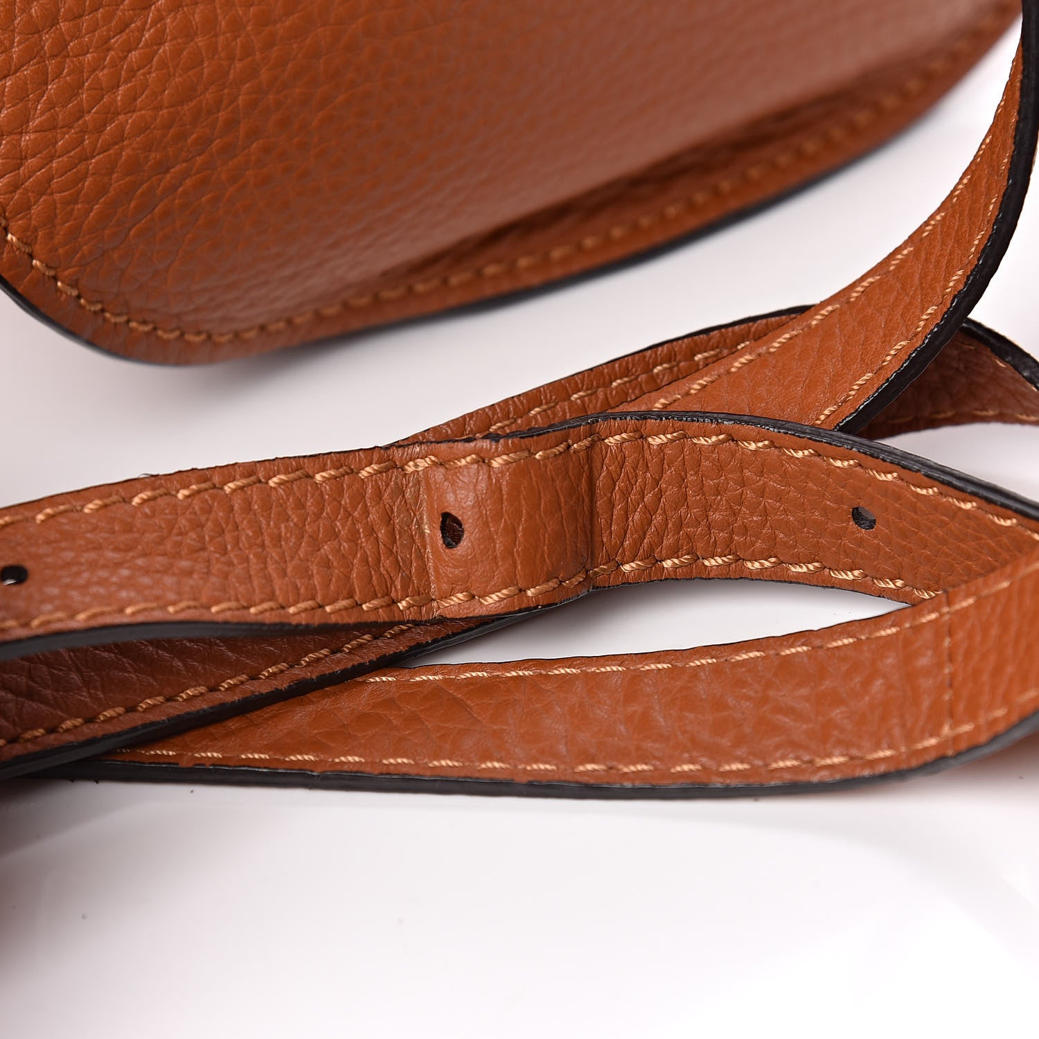 Chloe Calfskin Mini Marcie Round Crossbody Bag Tan 13 of 13
