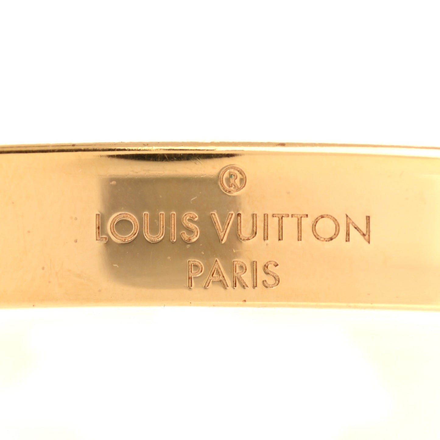 Brass Crystal Monogram Nanogram Strass Cuff M Gold
