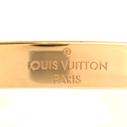 Louis Vuitton Brass Crystal Monogram Nanogram Strass Cuff M Gold 4 of 6