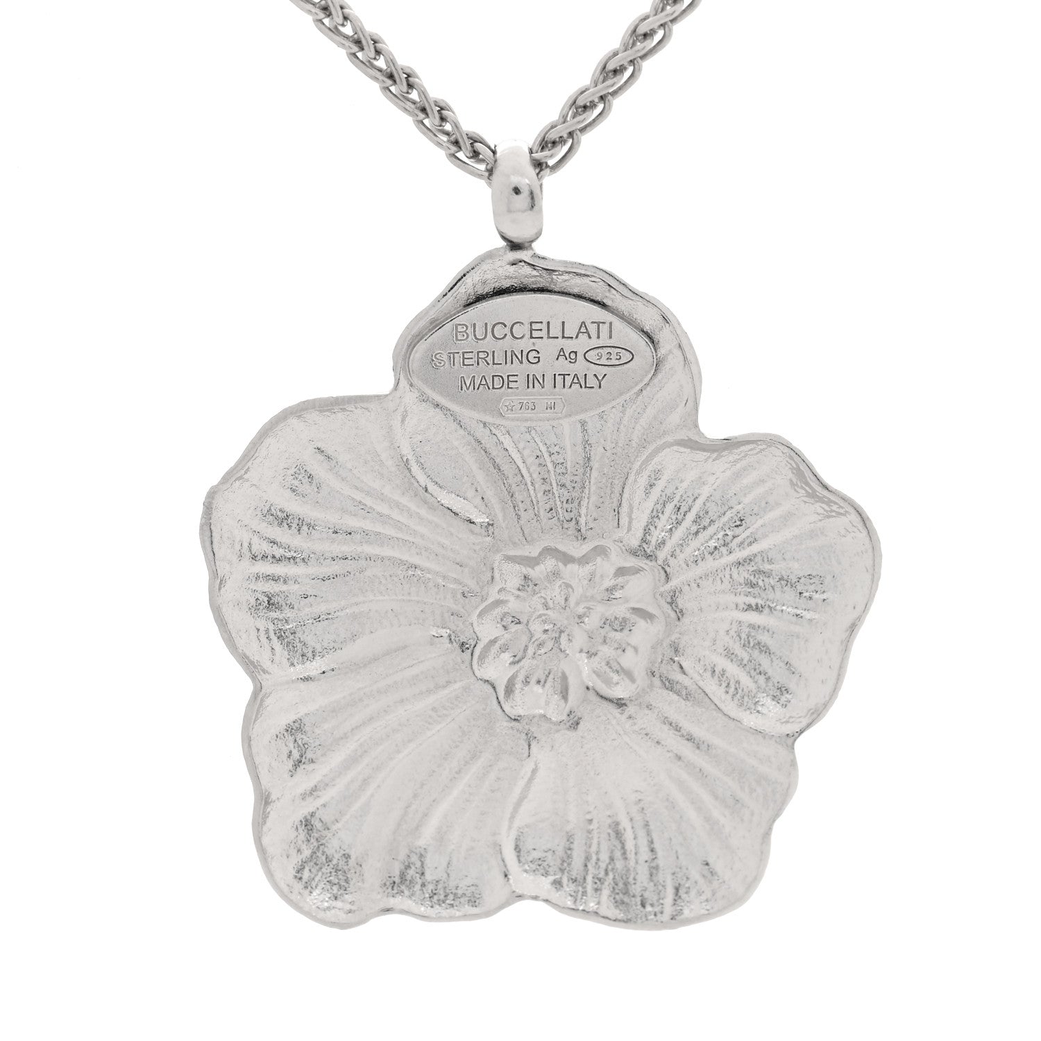 Buccellati Sterling Silver Vermeil Blossom Pendant Necklace 4 of 5