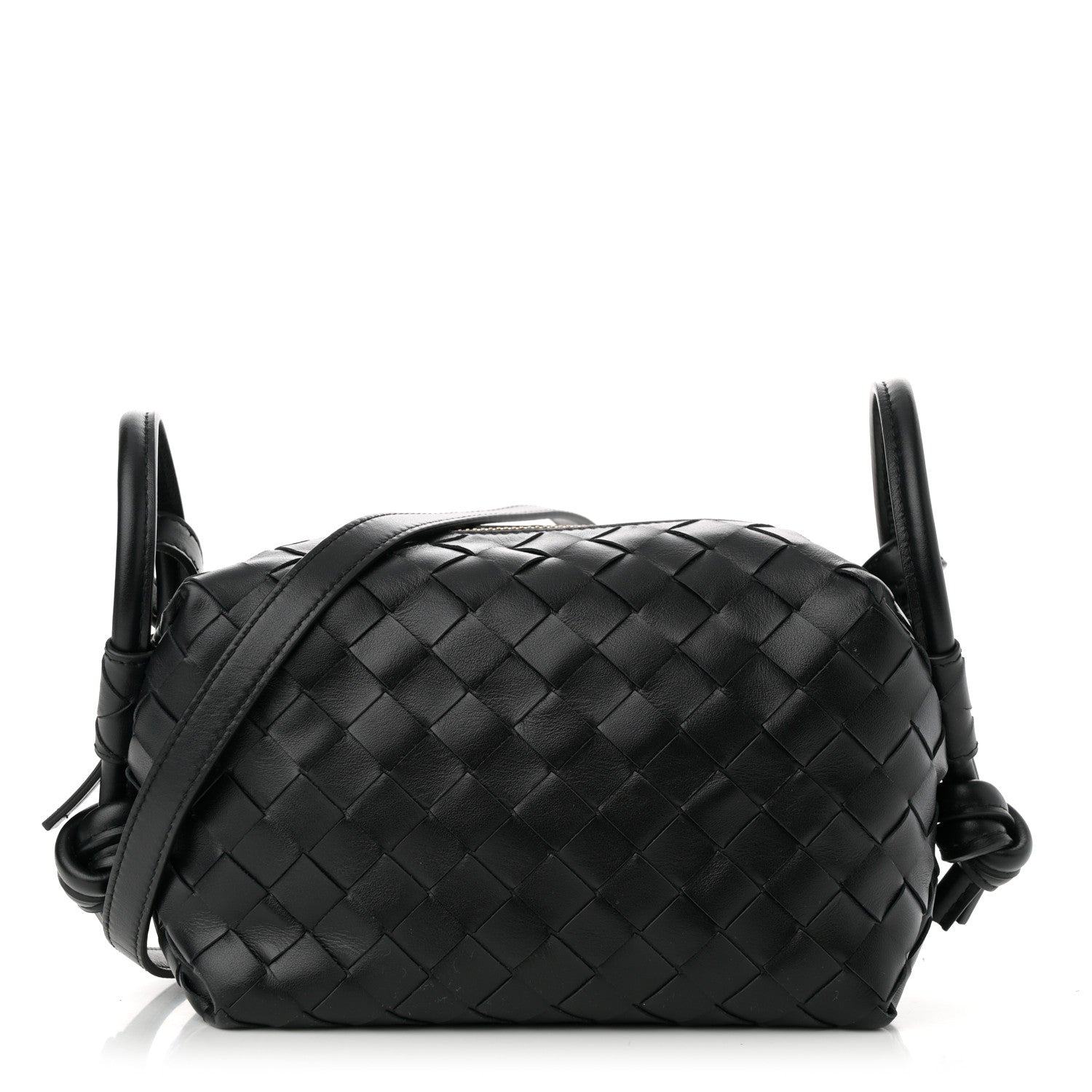 Bottega Veneta Calfskin Intrecciato Small Loop Top Handle Black 1 of 10