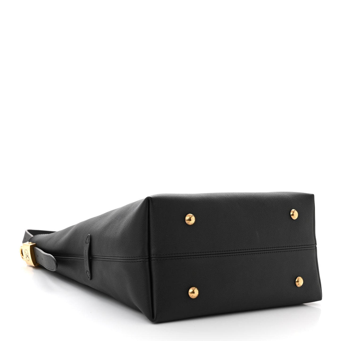 Grained Calfskin Low Key Hobo MM Black