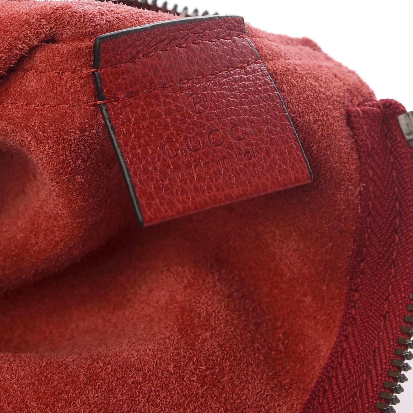 Pebbled Calfskin Medium Logo Portfolio Clutch Hibiscus Red