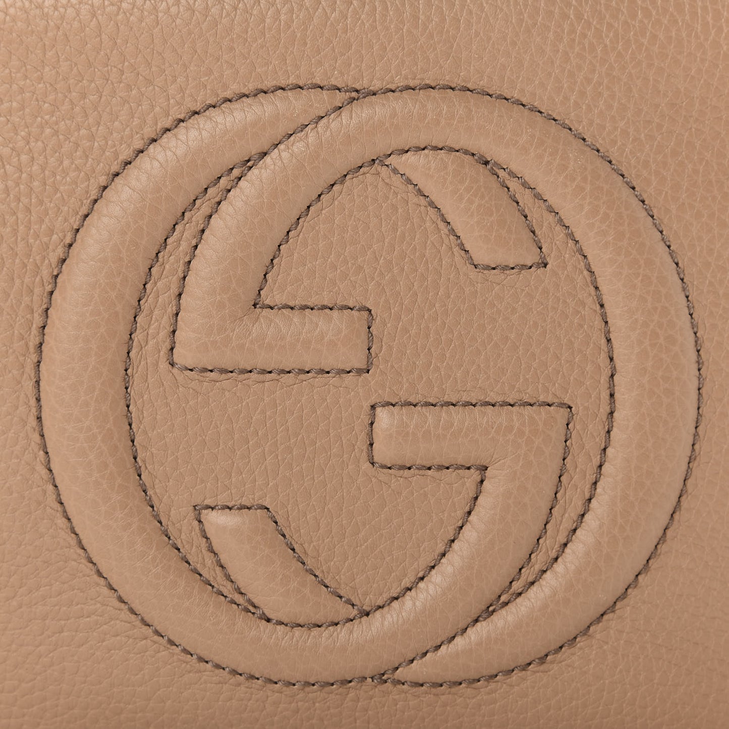 Pebbled Calfskin Small Soho Disco Bag Camelia