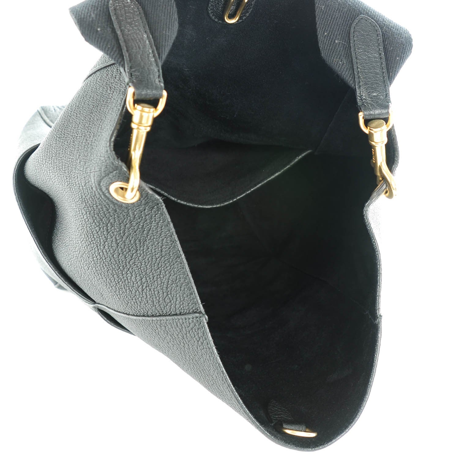 Celine Goatskin Sangle Bucket Bag Black 5 of 6