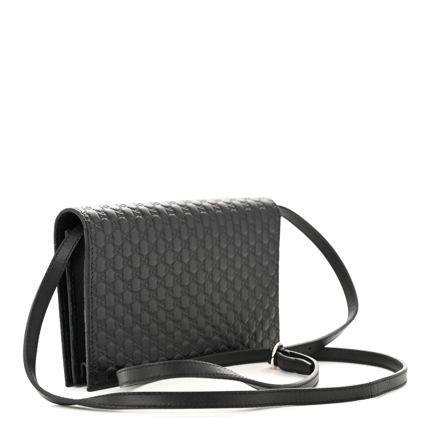 Gucci Microguccissima Crossbody Wallet Black 3 of 10
