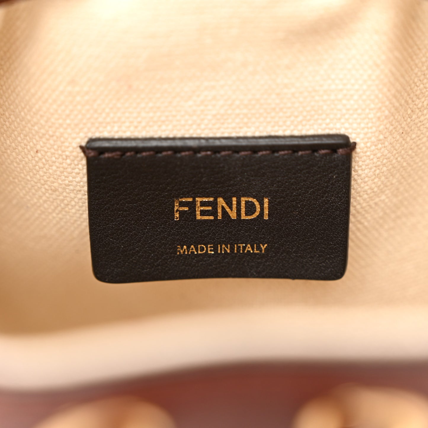 Sardinian Jacquard Vitello King F is Fendi FF 1974 Embroidered Mini Mon Tresor Bucket Bag Corda Praline