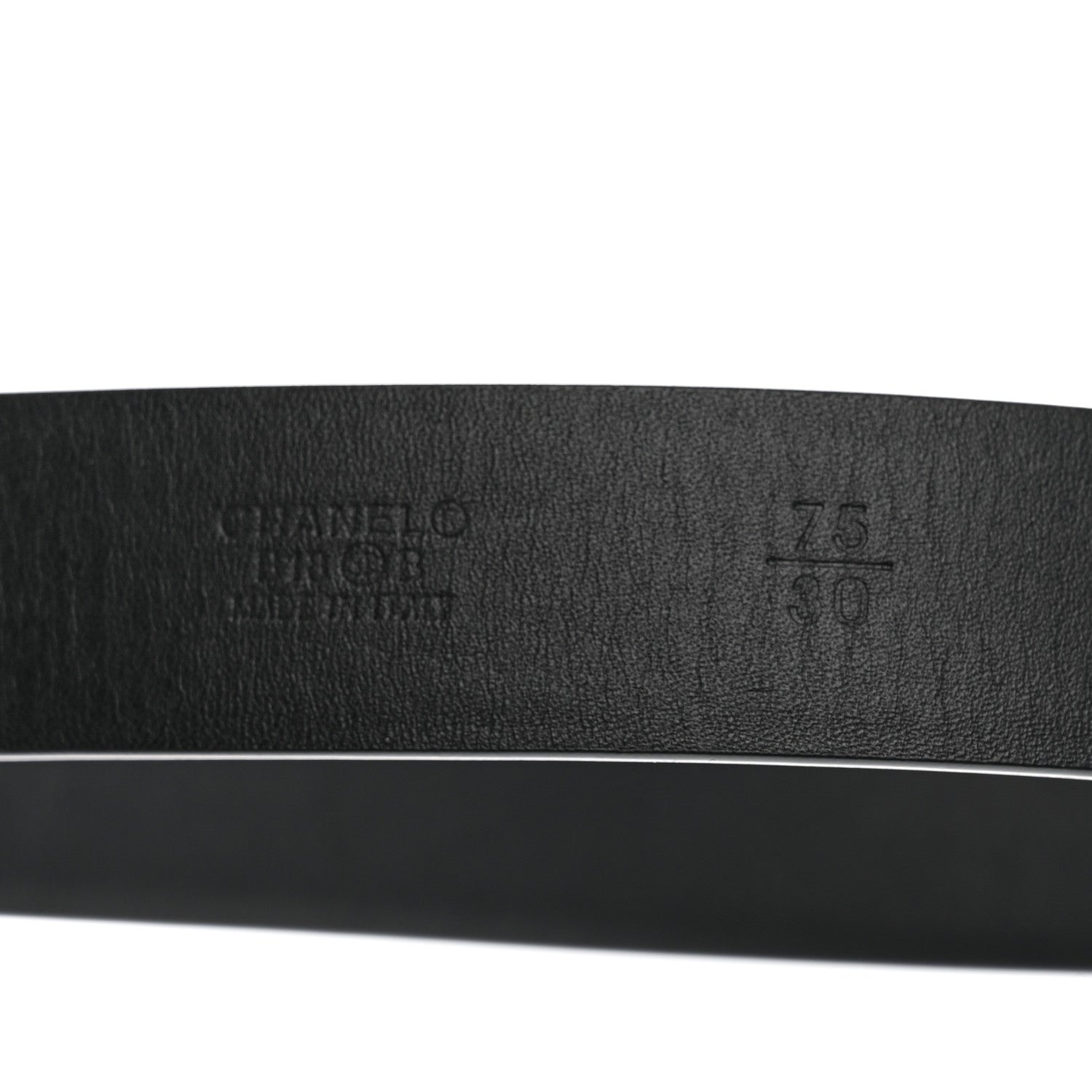 Chanel Calfskin Logo Belt 75 30 Black 6 of 6