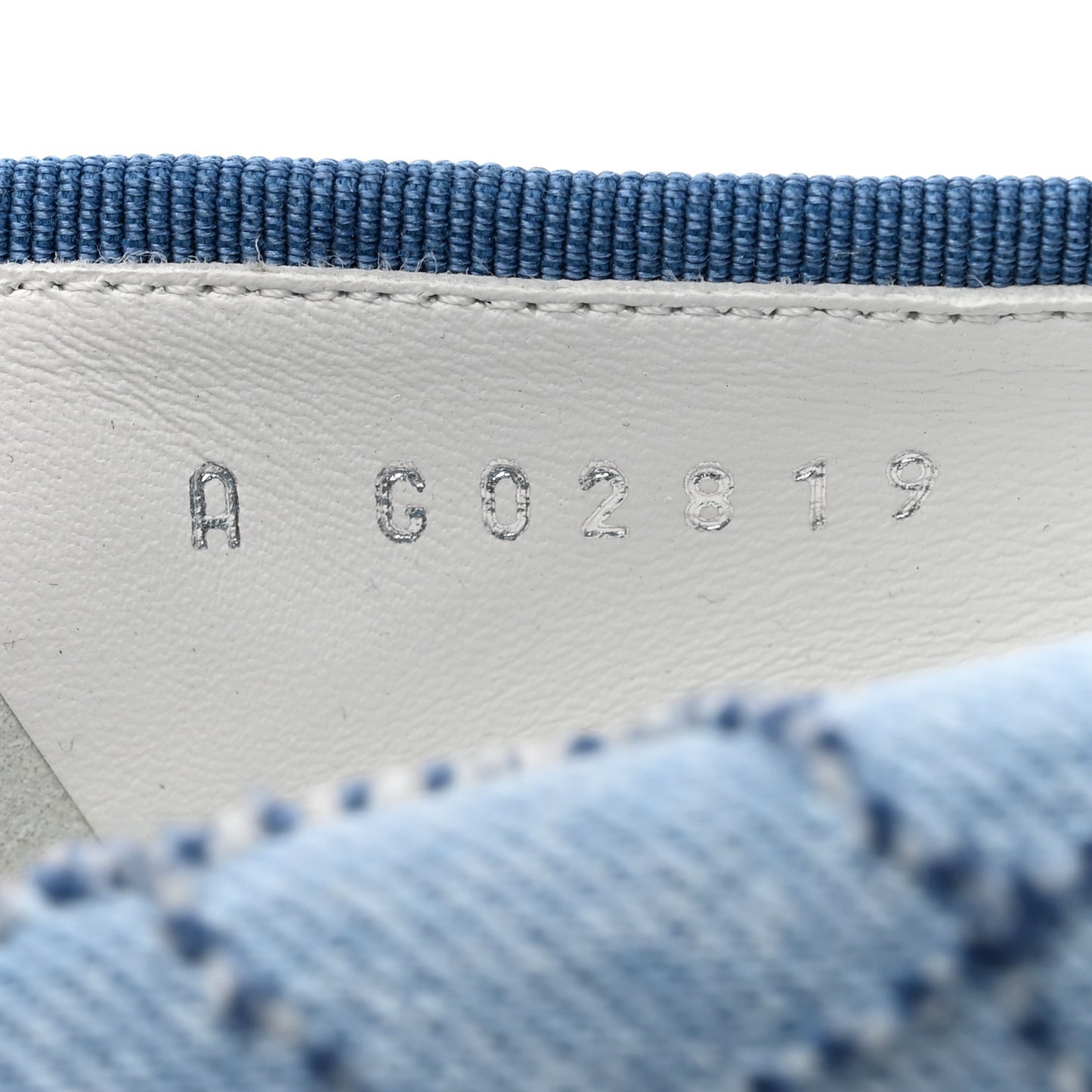 Denim Embroidered Grosgrain CC Cap Toe Ballerina Flats 37 Blue Black