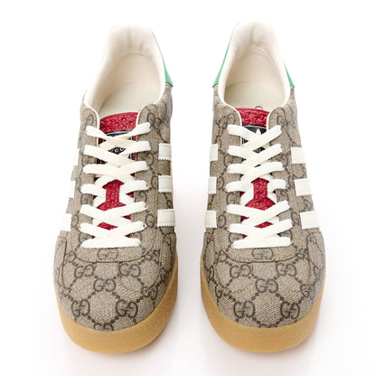 Gucci X ADIDAS GG Supreme Monogram Gazelle Wedge Sneakers 41 Beige Ebony Off White New Shamarock 2 of 9