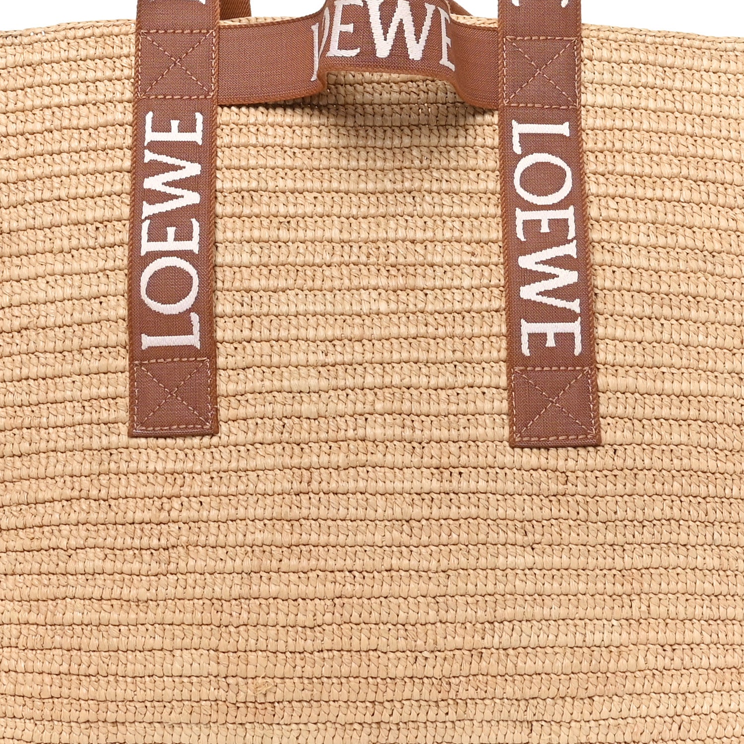 Loewe Raffia Paulas Ibiza Fold Shopper Tote Natural Tan 7 of 10