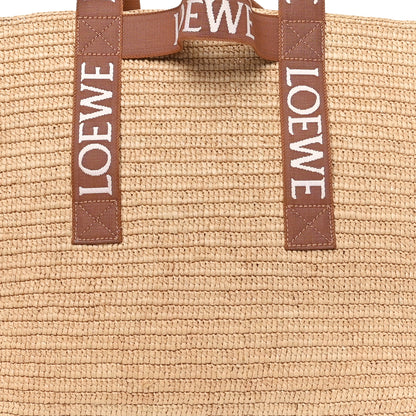 Loewe Raffia Paulas Ibiza Fold Shopper Tote Natural Tan 7 of 10