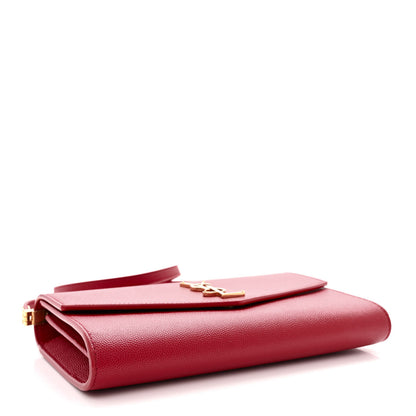 Saint Laurent Grain de Poudre Mini Uptown Crossbody Bag Red 4 of 13