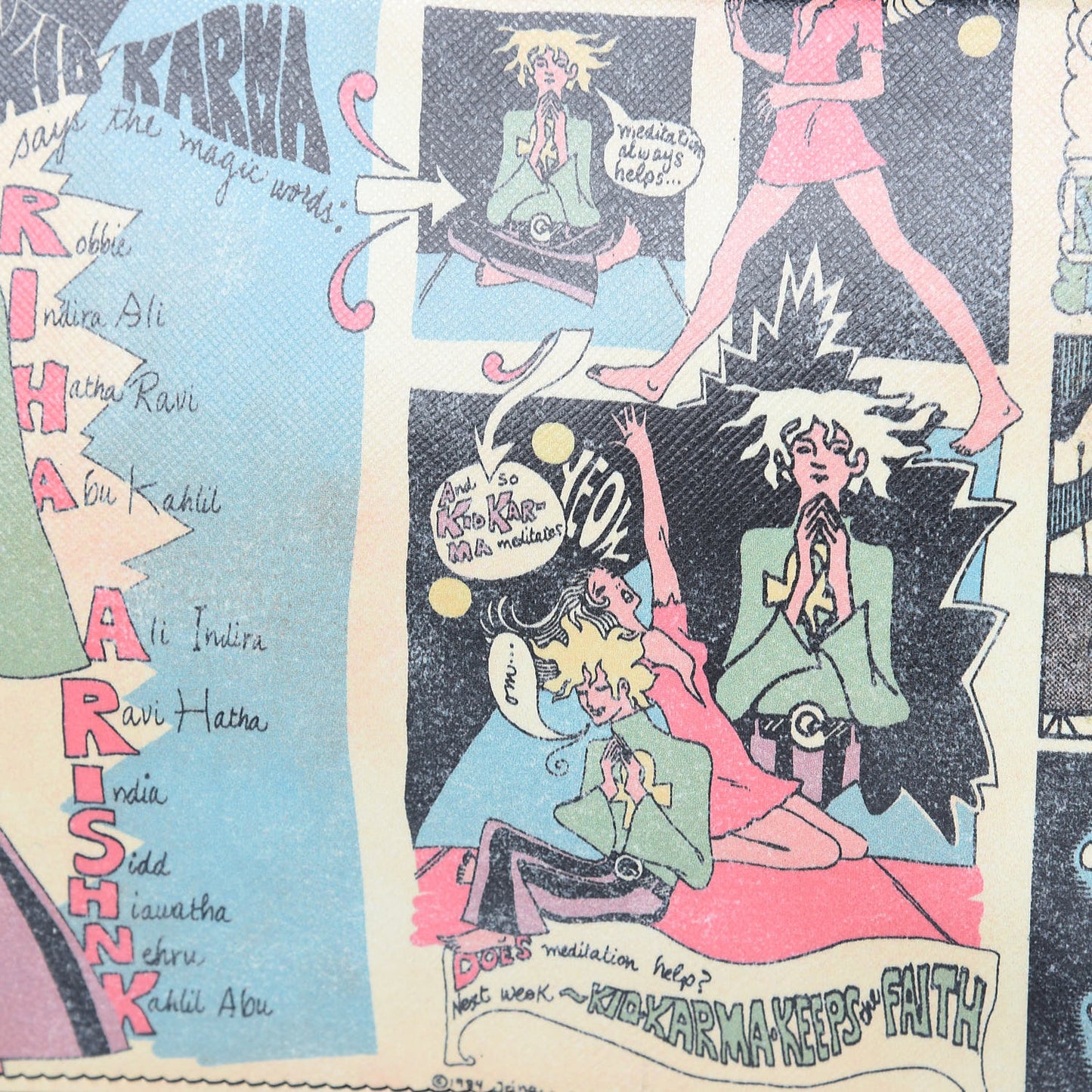Saffiano Vintage Comics Light Frame Bag Lago Black