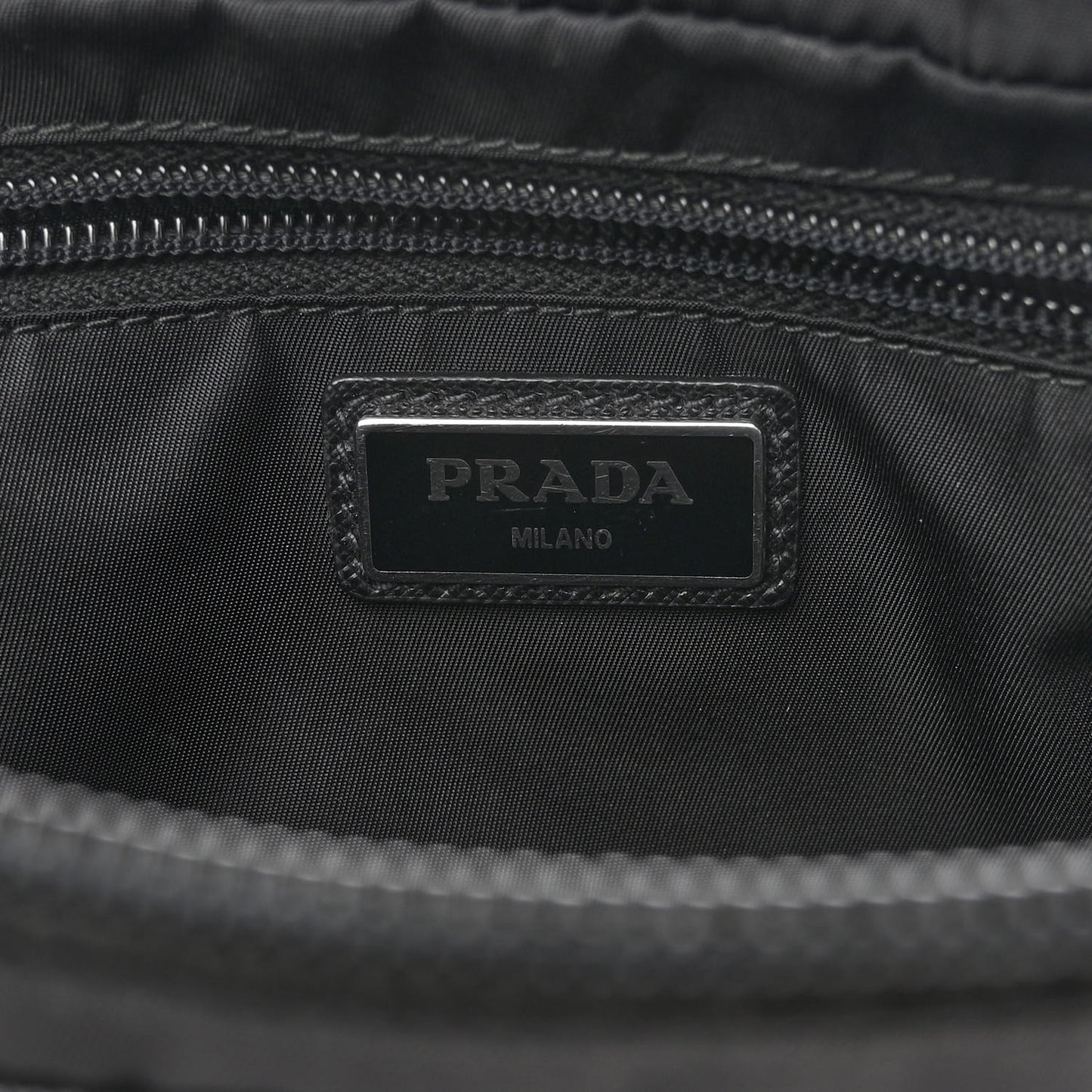 Re-Nylon Saffiano Belt Bag L Black