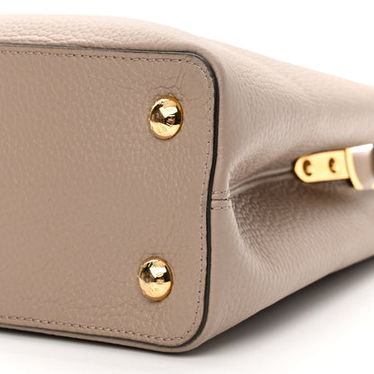 Louis Vuitton Taurillon Capucines MM Galet 9 of 10