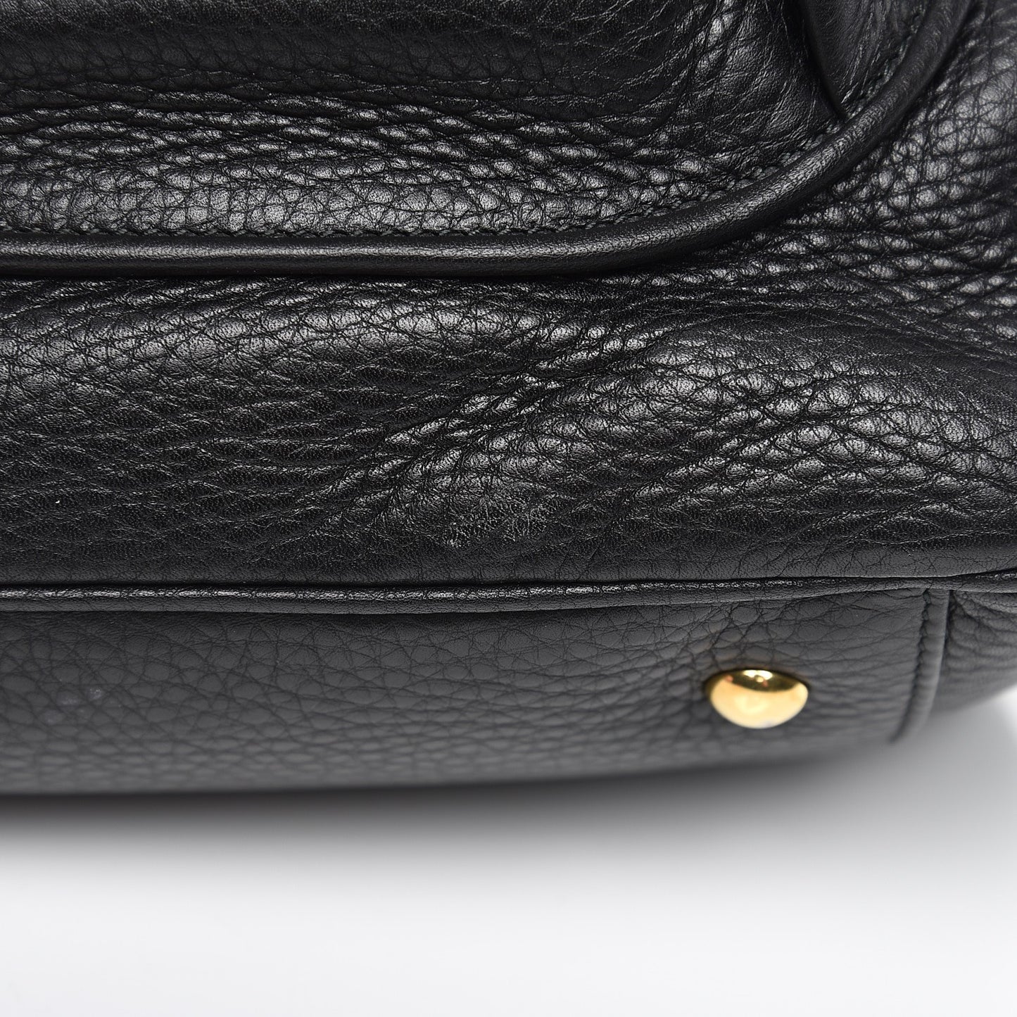 Pebbled Calfskin Medium 1973 Top Handle Satchel Black