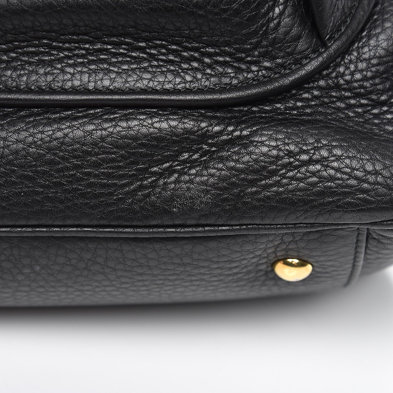 Gucci Pebbled Calfskin Medium 1973 Top Handle Satchel Black 11 of 11