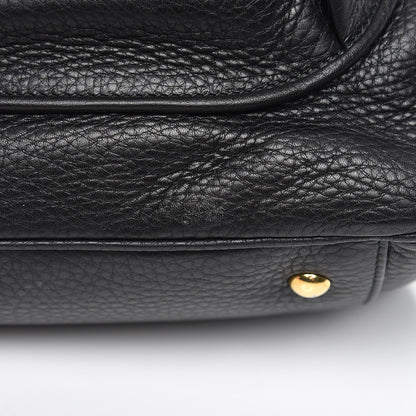 Gucci Pebbled Calfskin Medium 1973 Top Handle Satchel Black 11 of 11