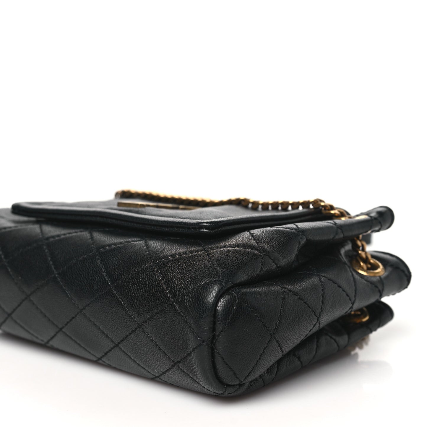 Lambskin Quilted Monogram Mini Nolita Black