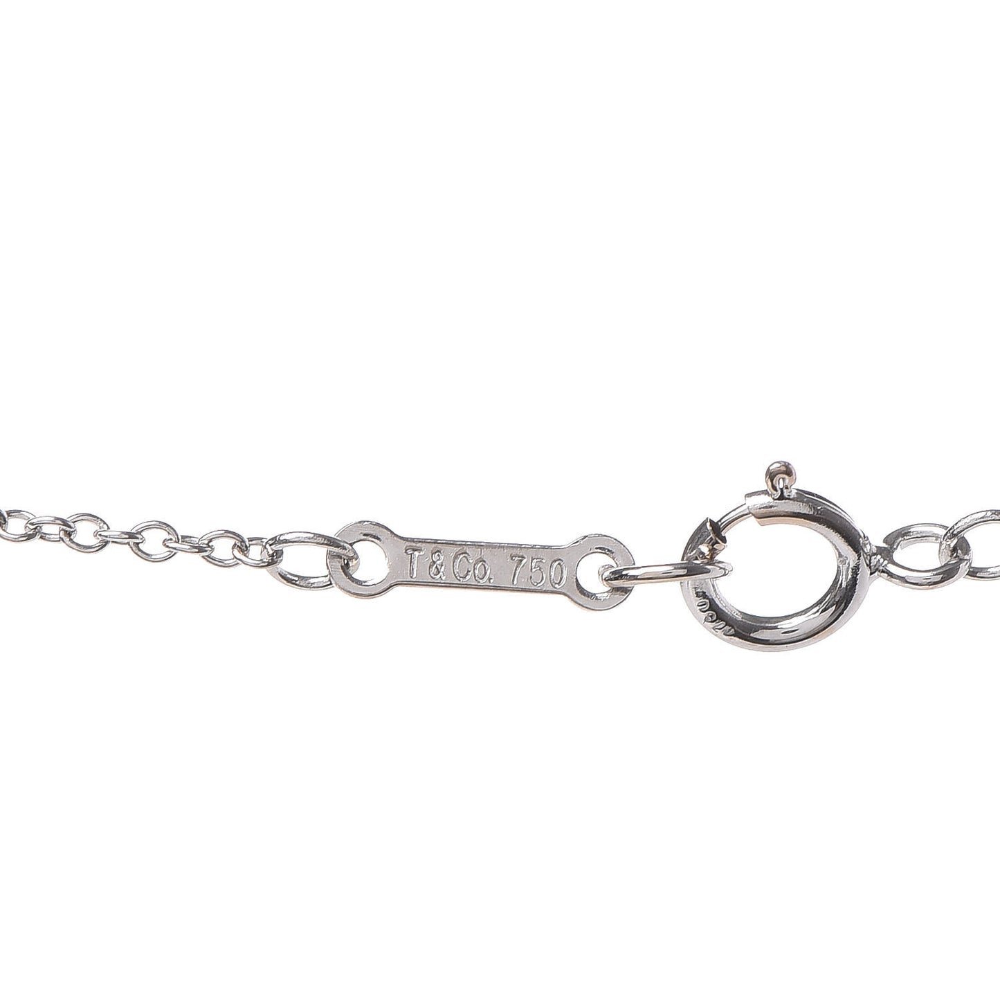 18K White Gold Diamond Small Paloma Picasso Loving Heart Necklace