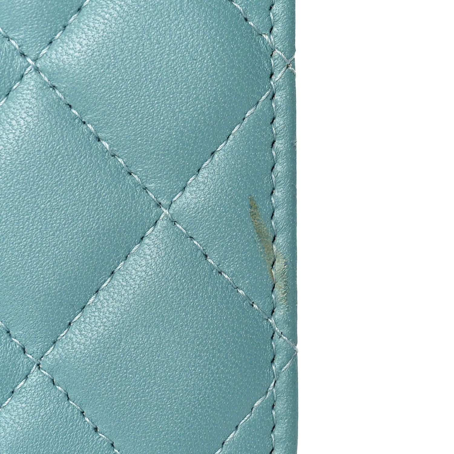 Chanel Lambskin Quilted Trendy CC Wallet On Chain WOC Light Blue 11 of 12