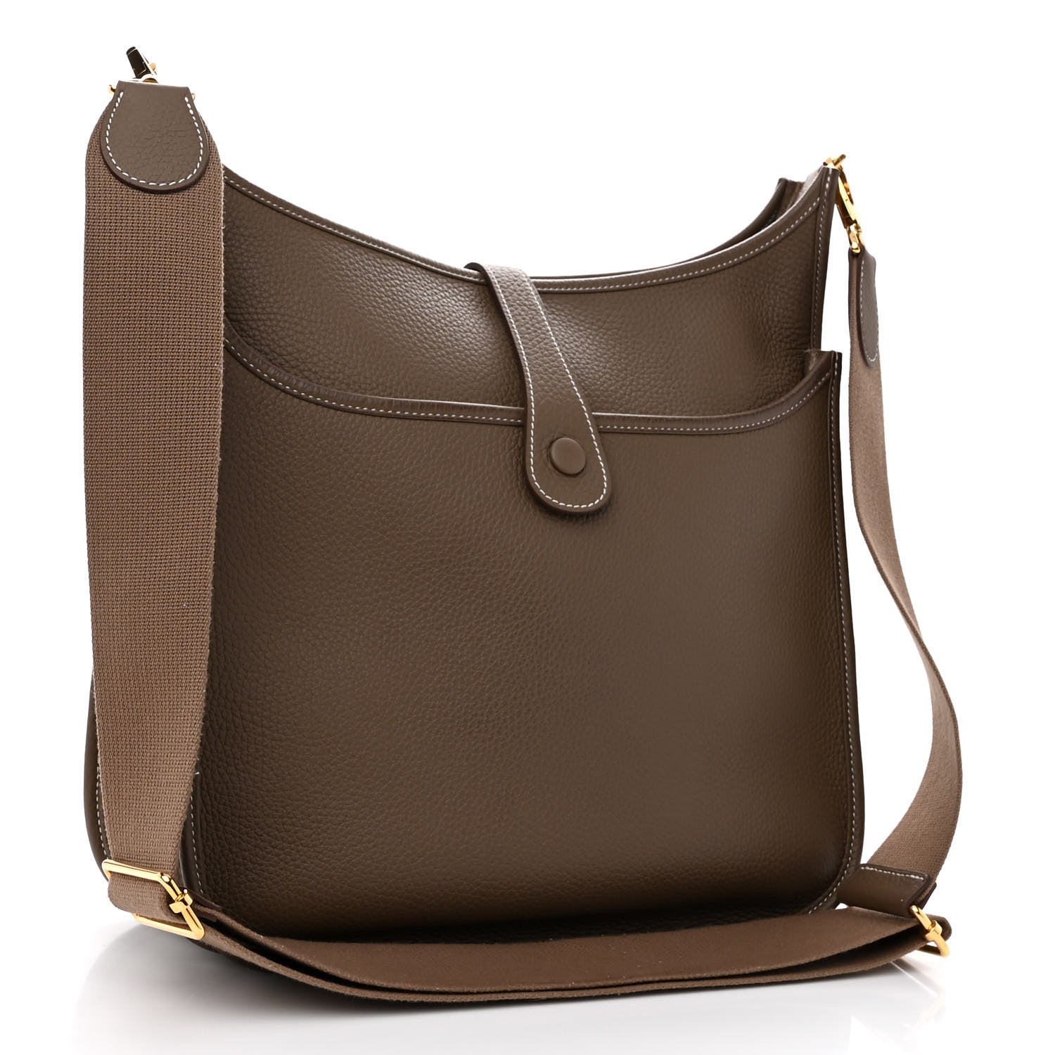 Hermes Taurillon Clemence Evelyne III GM Etoupe 3 of 11