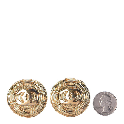 Chanel CC Clip On Earrings Gold 2 of 5