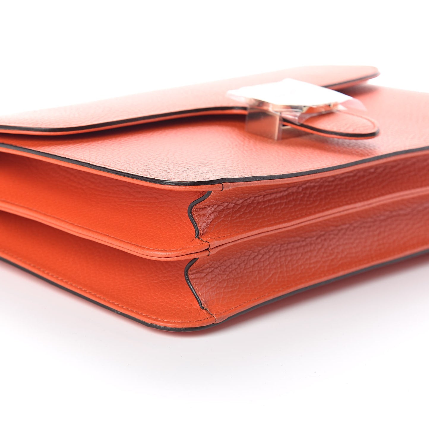 Dollar Calfskin Interlocking G Shoulder Bag Sun Orange