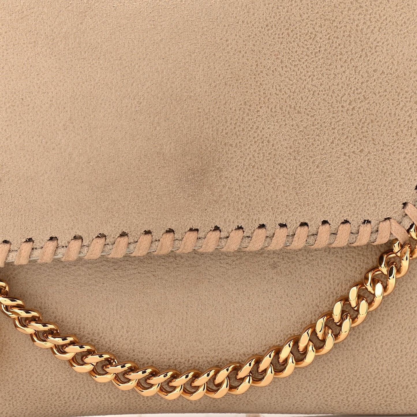 Shaggy Deer Mini Falabella Crossbody Bag Beige