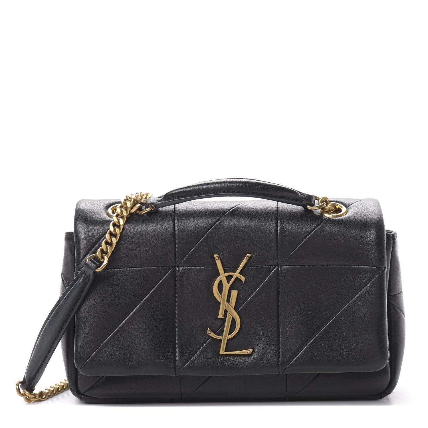 Saint Laurent Lambskin Patchwork Monogram Small Jamie Black 1 of 13