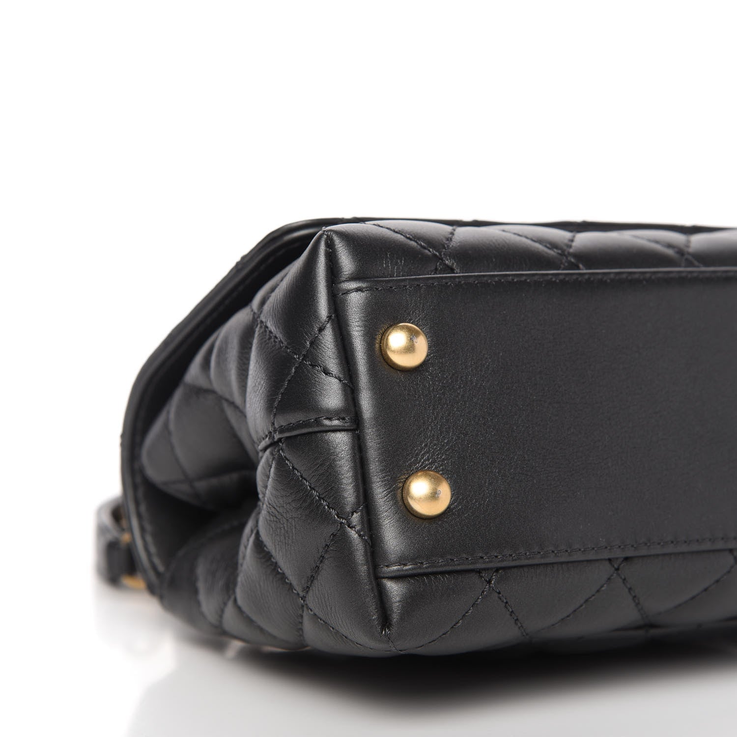 Chanel Calfskin Strass Quilted Extra Mini Coco Handle Flap Dark Silver 6 of 11