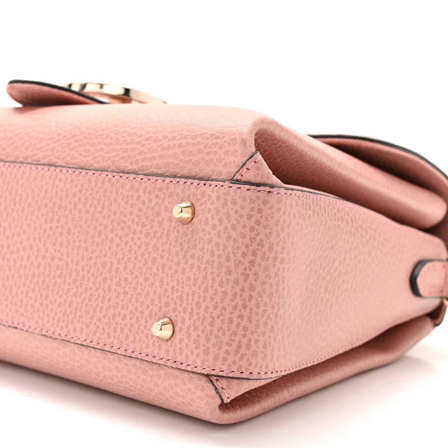 Dollar Calfskin Interlocking G Top Handle Shoulder Bag Soft Pink