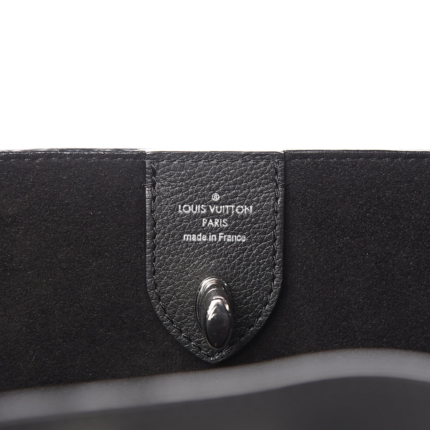 Calfskin Lockme Go Tote Black