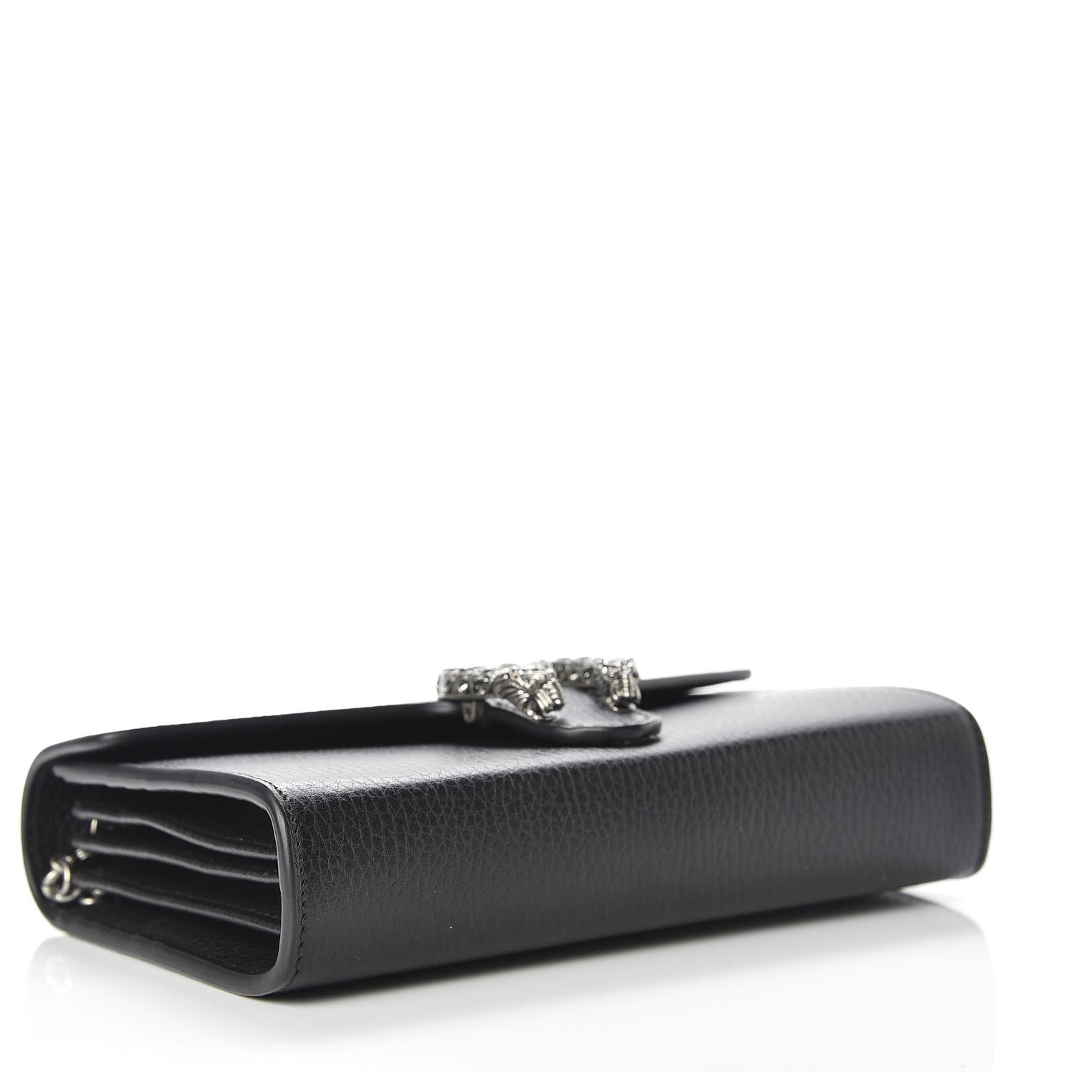 Gucci Calfskin Mini Dionysus Chain Wallet Black 4 of 11