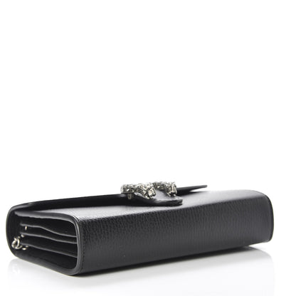 Gucci Calfskin Mini Dionysus Chain Wallet Black 4 of 11