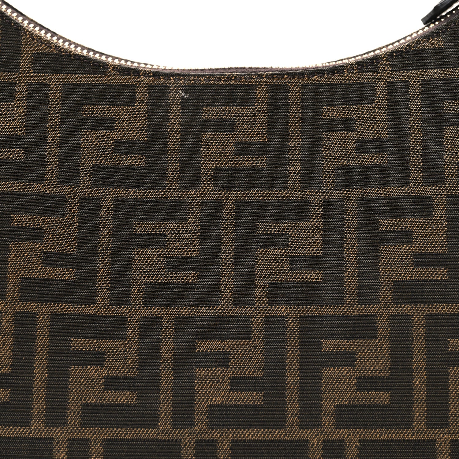 Fendi Fabric Jacquard Vitello Grace FF 1974 Small Fendigraphy Hobo Bag Tobacco Moro Ebano 8 of 12