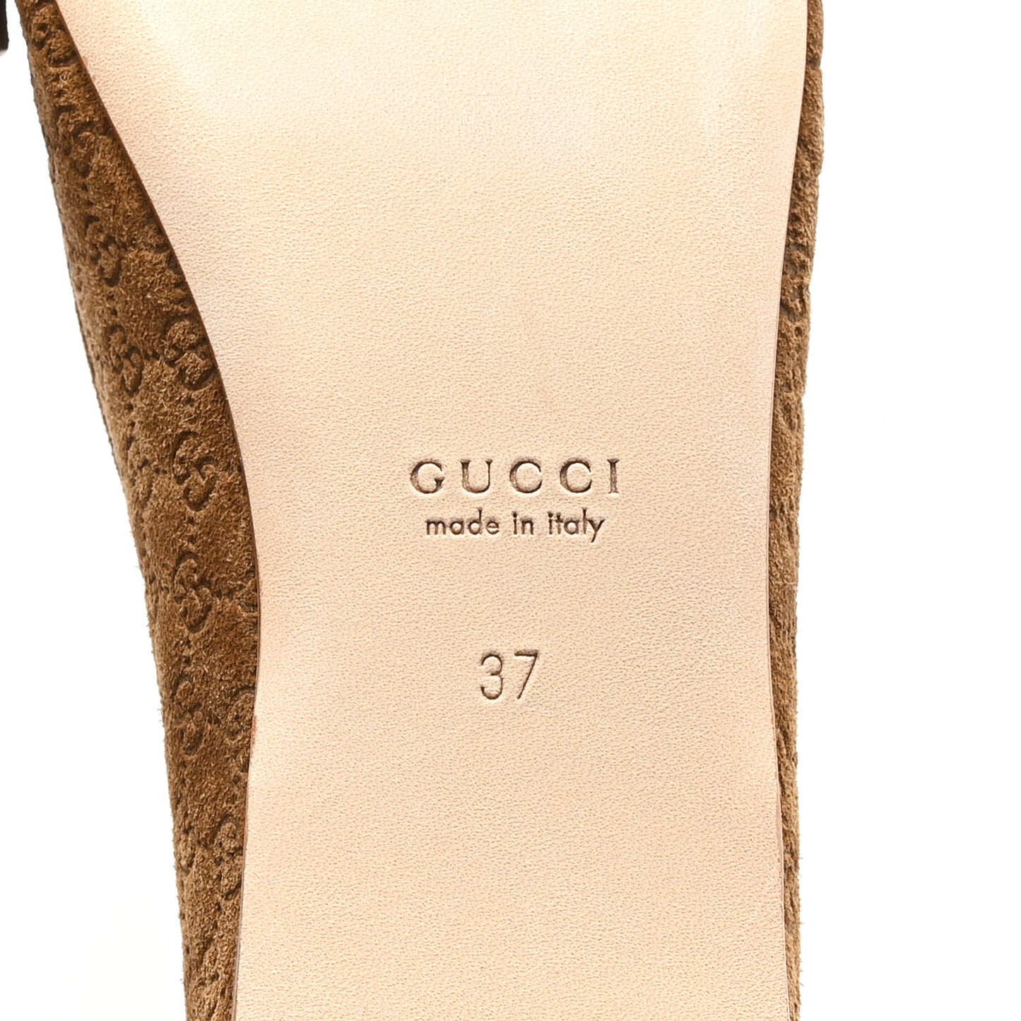 Suede Micro GG Horsebit Womens Kensington Moccasin Loafers 37 Cuoio